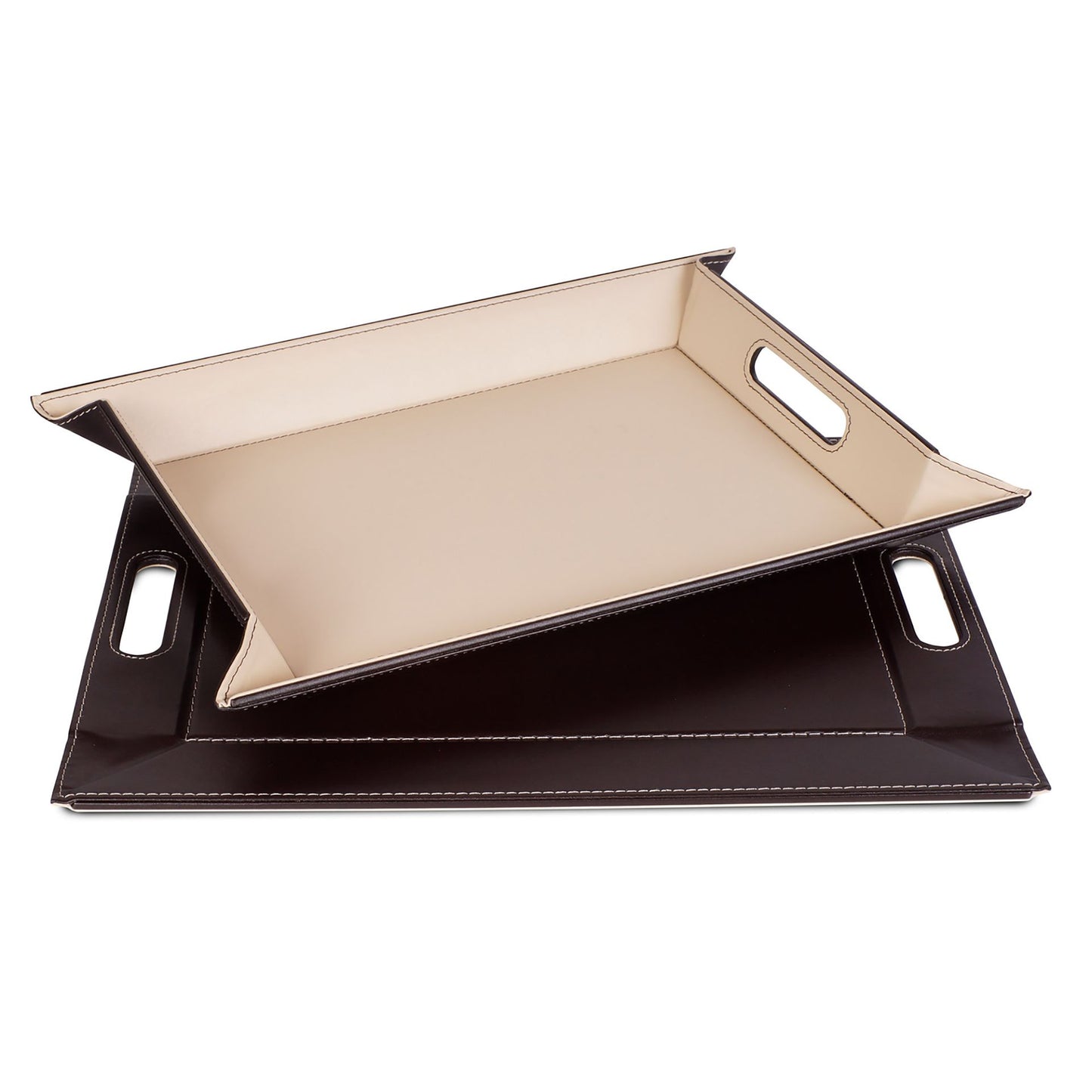 DUO PLACEsMAT™ Convertible Food Tray and Placemat, 2-Color Faux Leather Reversible and Crafted with Premium Materials - Strong, Versatile and Stylish for any Décor.