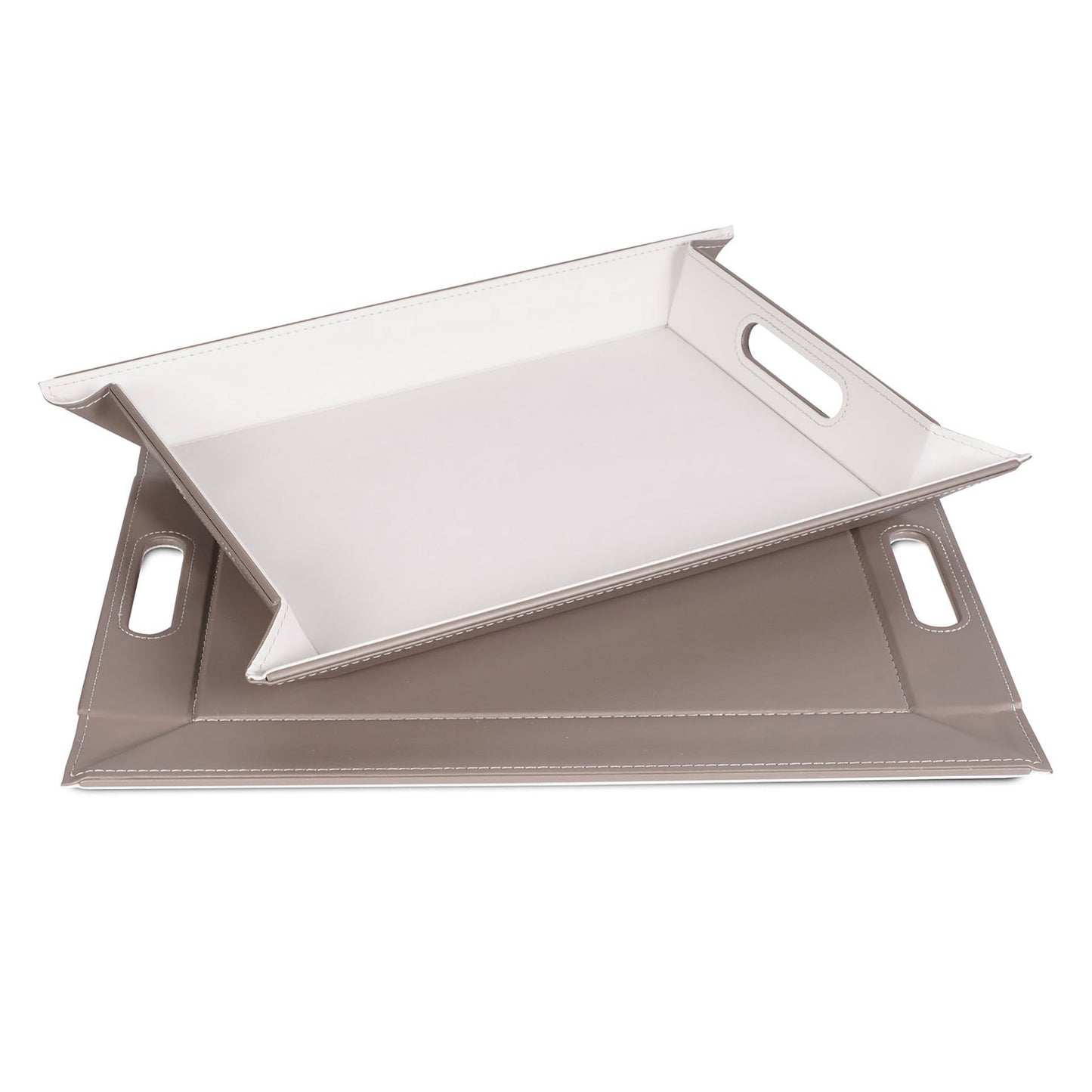 DUO PLACEsMAT™ Convertible Food Tray and Placemat, 2-Color Faux Leather Reversible and Crafted with Premium Materials - Strong, Versatile and Stylish for any Décor.