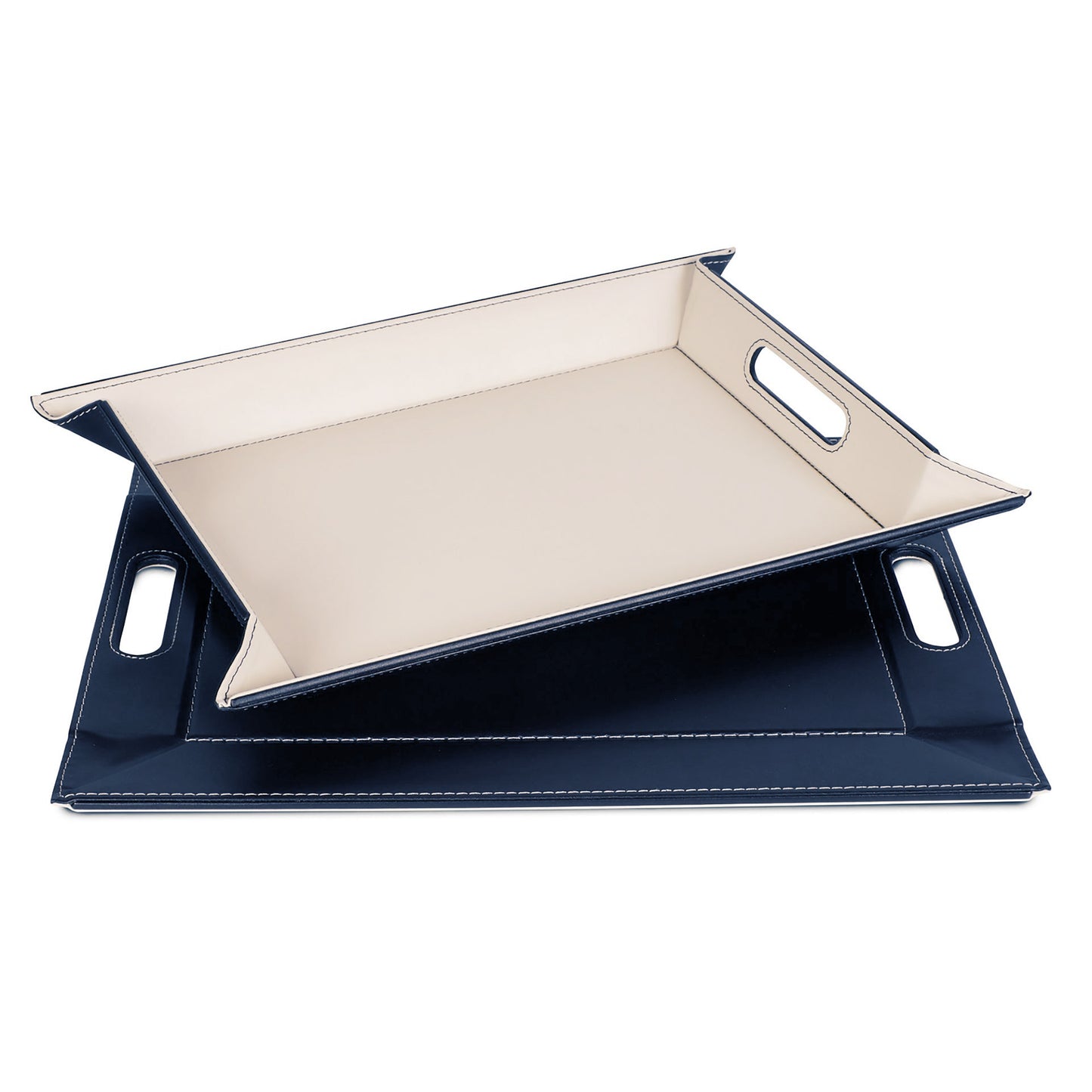 DUO PLACEsMAT™ Convertible Food Tray and Placemat, 2-Color Faux Leather Reversible and Crafted with Premium Materials - Strong, Versatile and Stylish for any Décor.