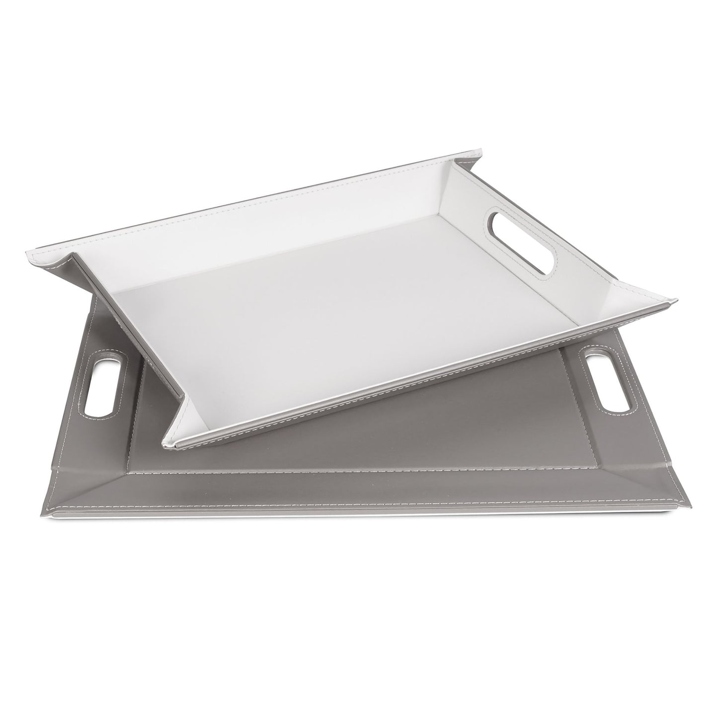 DUO PLACEsMAT™ Convertible Food Tray and Placemat, 2-Color Faux Leather Reversible and Crafted with Premium Materials - Strong, Versatile and Stylish for any Décor.
