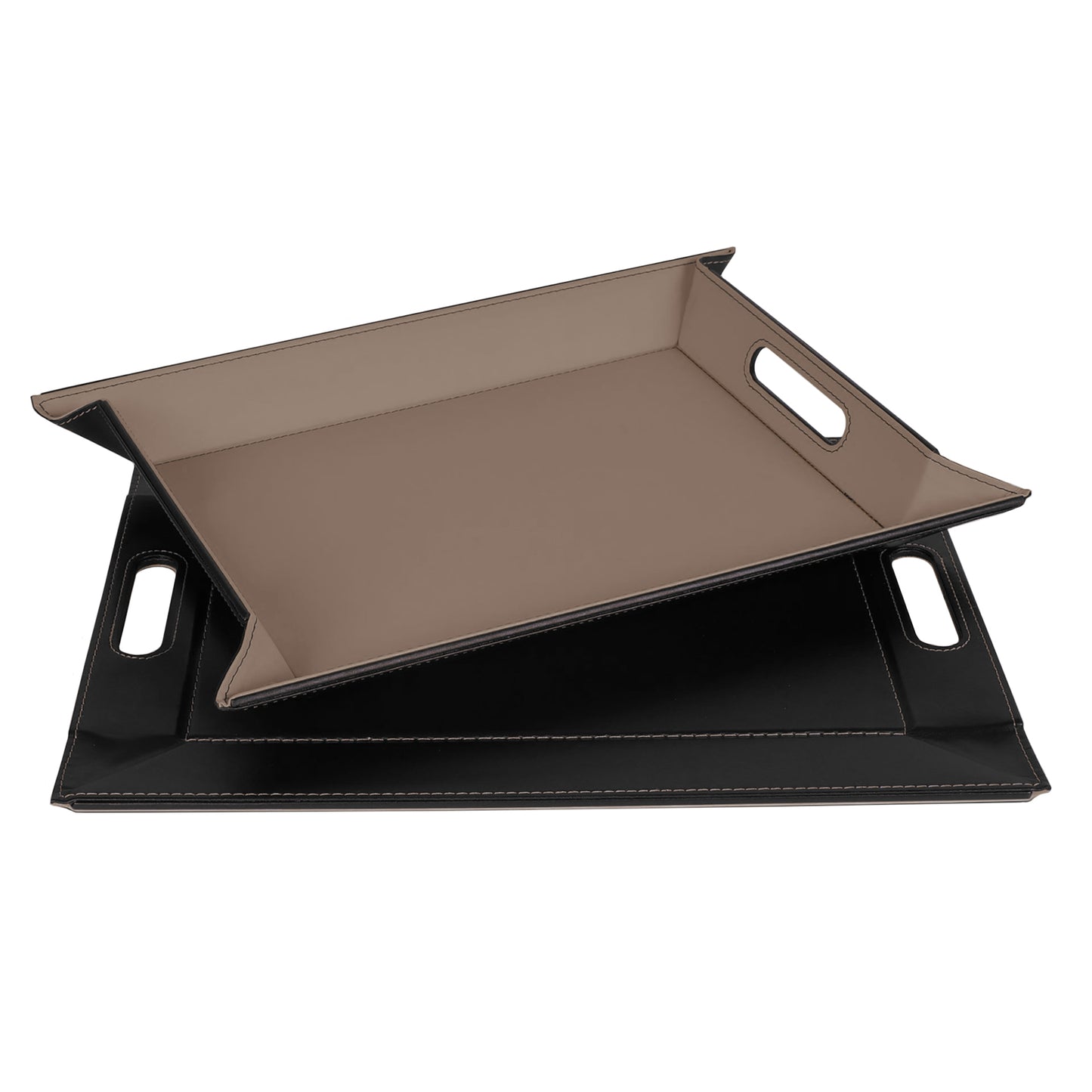 DUO PLACEsMAT™ Convertible Food Tray and Placemat, 2-Color Faux Leather Reversible and Crafted with Premium Materials - Strong, Versatile and Stylish for any Décor.