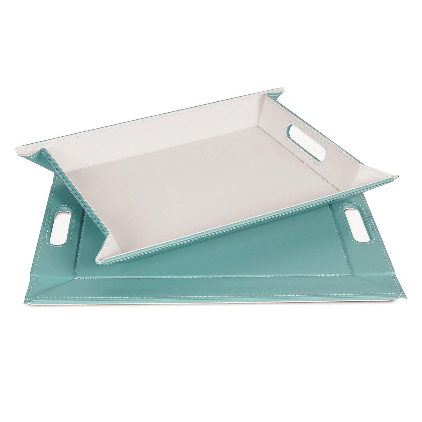 DUO PLACEsMAT™ Convertible Food Tray and Placemat, 2-Color Faux Leather Reversible and Crafted with Premium Materials - Strong, Versatile and Stylish for any Décor.