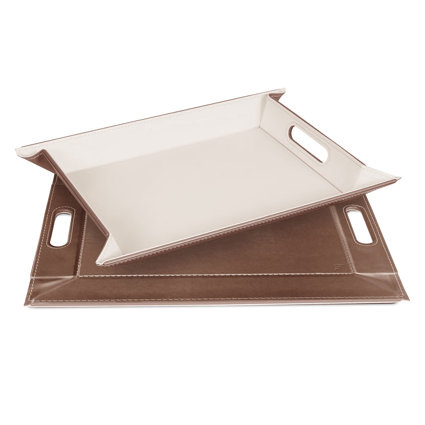 DUO PLACEsMAT™ Convertible Food Tray and Placemat, 2-Color Faux Leather Reversible and Crafted with Premium Materials - Strong, Versatile and Stylish for any Décor.