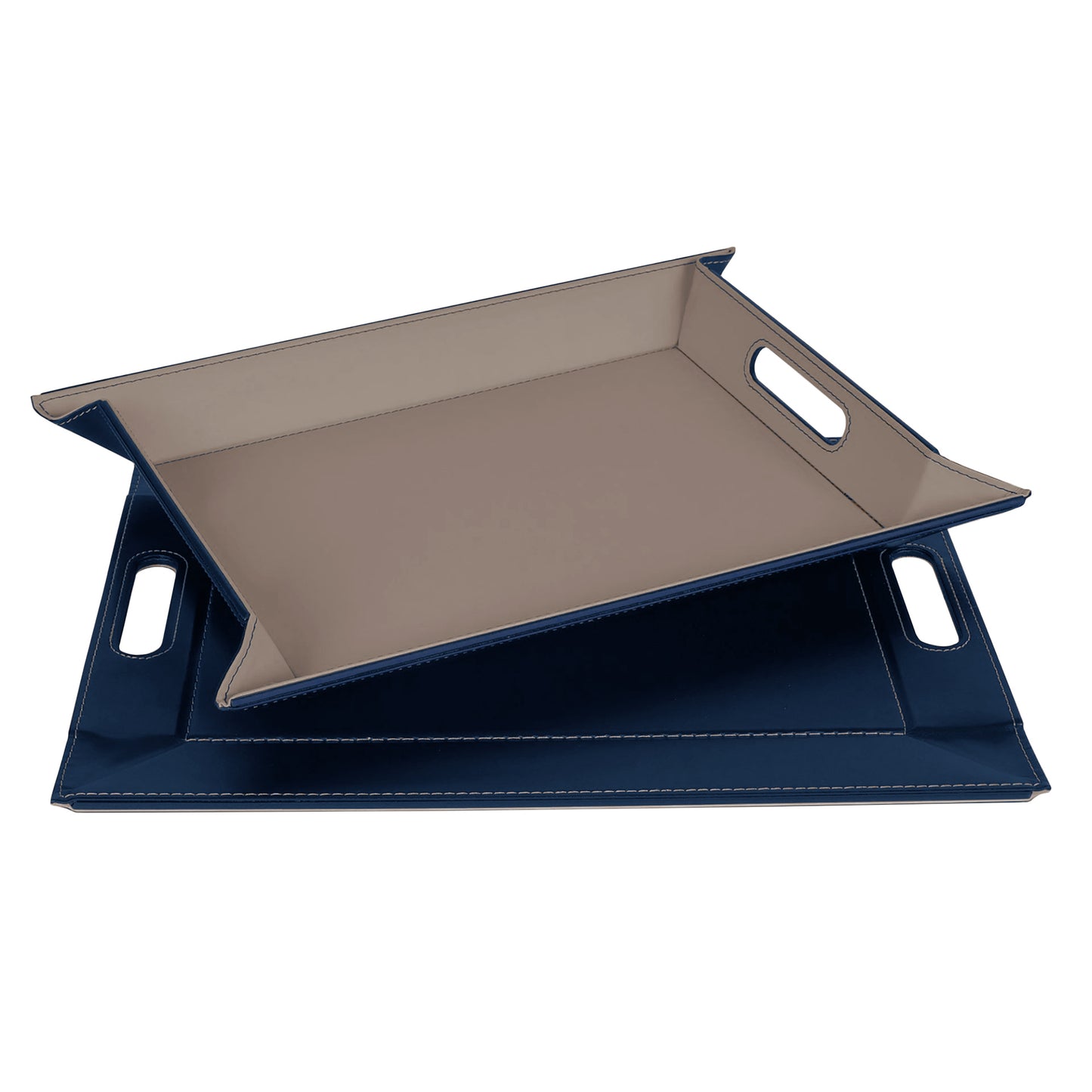 DUO PLACEsMAT™ Convertible Food Tray and Placemat, 2-Color Faux Leather Reversible and Crafted with Premium Materials - Strong, Versatile and Stylish for any Décor.