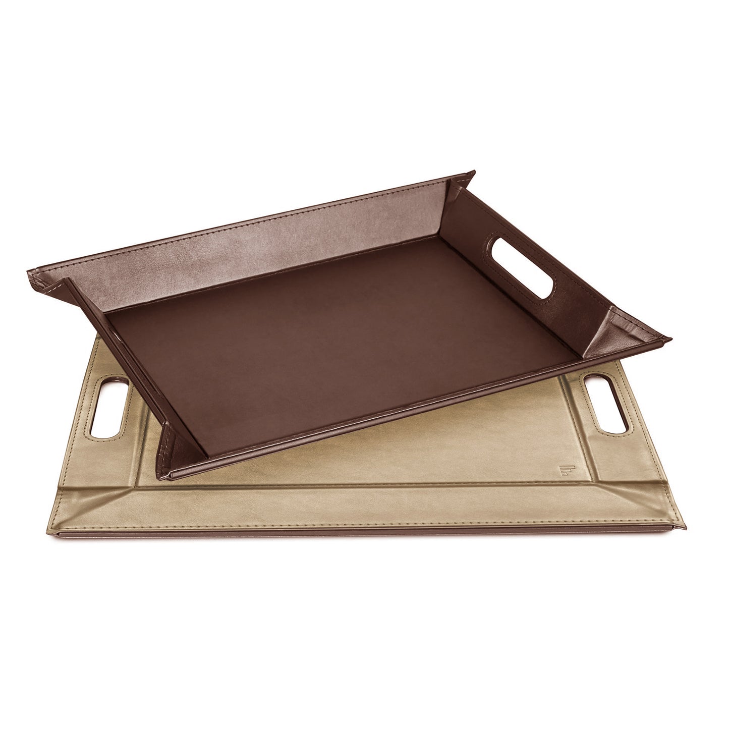 DUO PLACEsMAT™ Convertible Food Tray and Placemat, 2-Color Faux Leather Reversible and Crafted with Premium Materials - Strong, Versatile and Stylish for any Décor.