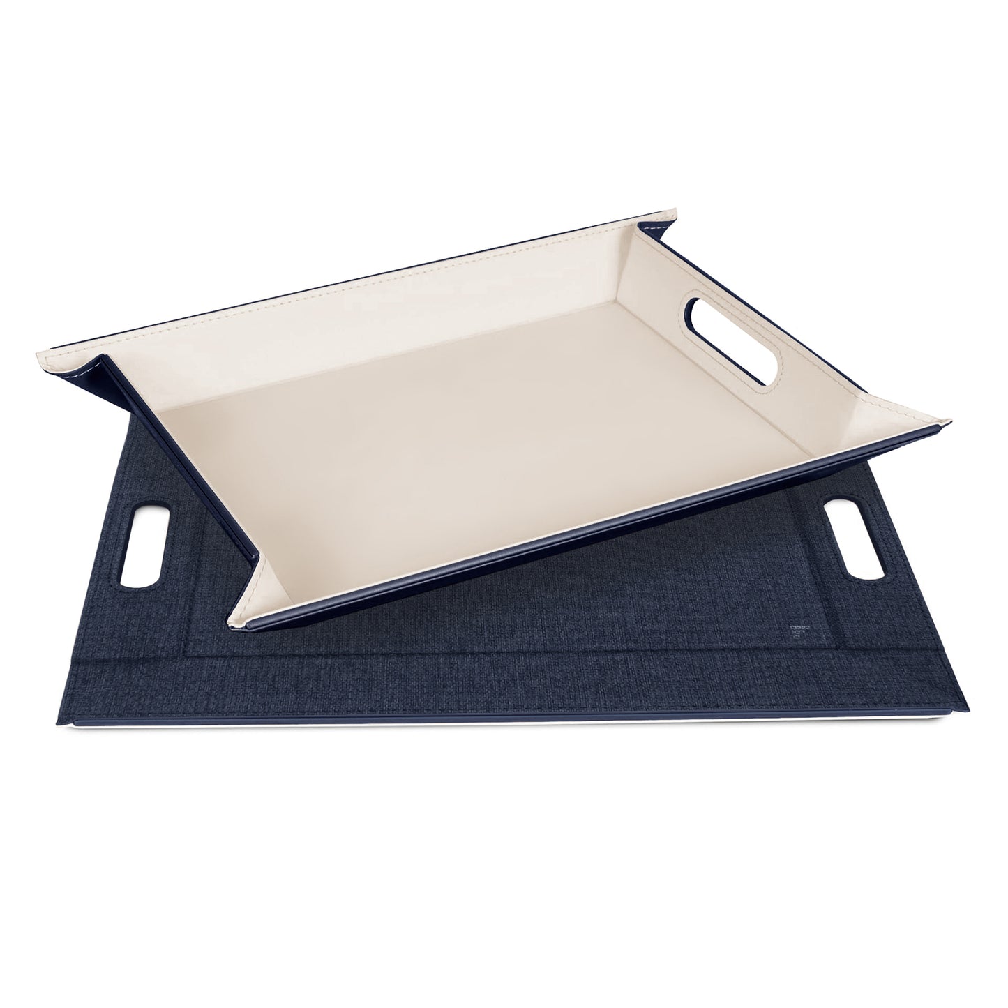 DUO PLACEsMAT™ Convertible Food Tray and Placemat, 2-Color Faux Leather Reversible and Crafted with Premium Materials - Strong, Versatile and Stylish for any Décor.
