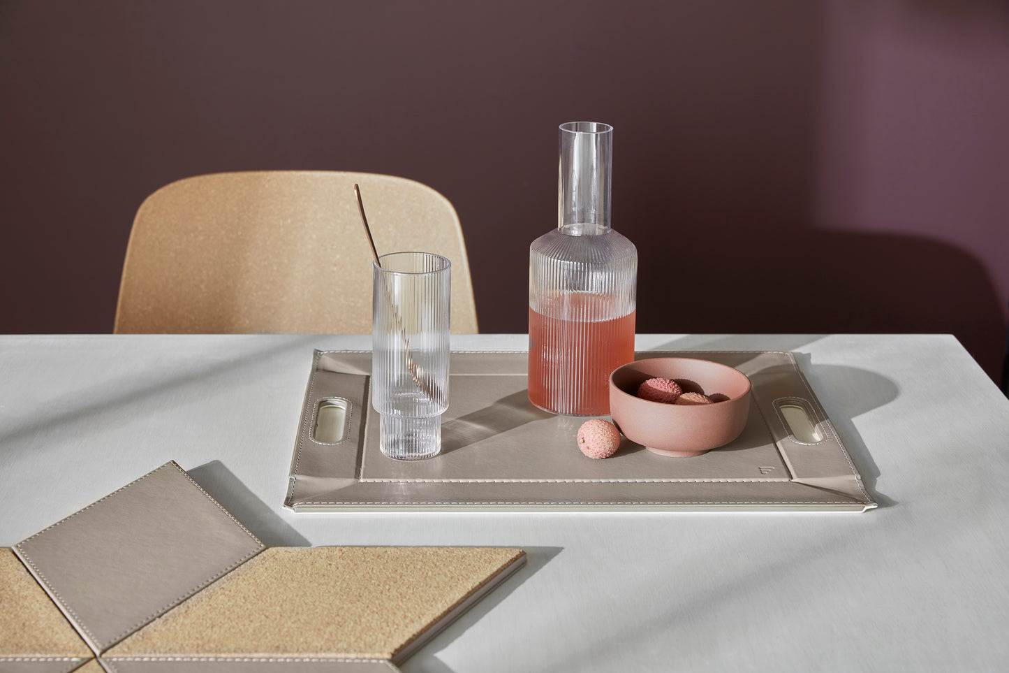 DUO PLACEsMAT™ Convertible Food Tray and Placemat, 2-Color Faux Leather Reversible and Crafted with Premium Materials - Strong, Versatile and Stylish for any Décor.